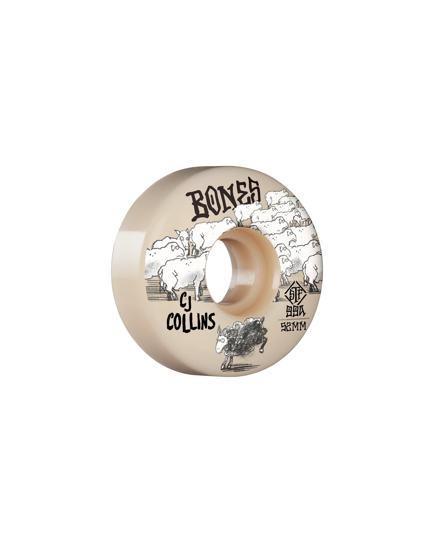 52MM BONES STF COLLINS BLACK SHEEP V3 SLIMS 99A WHEELS