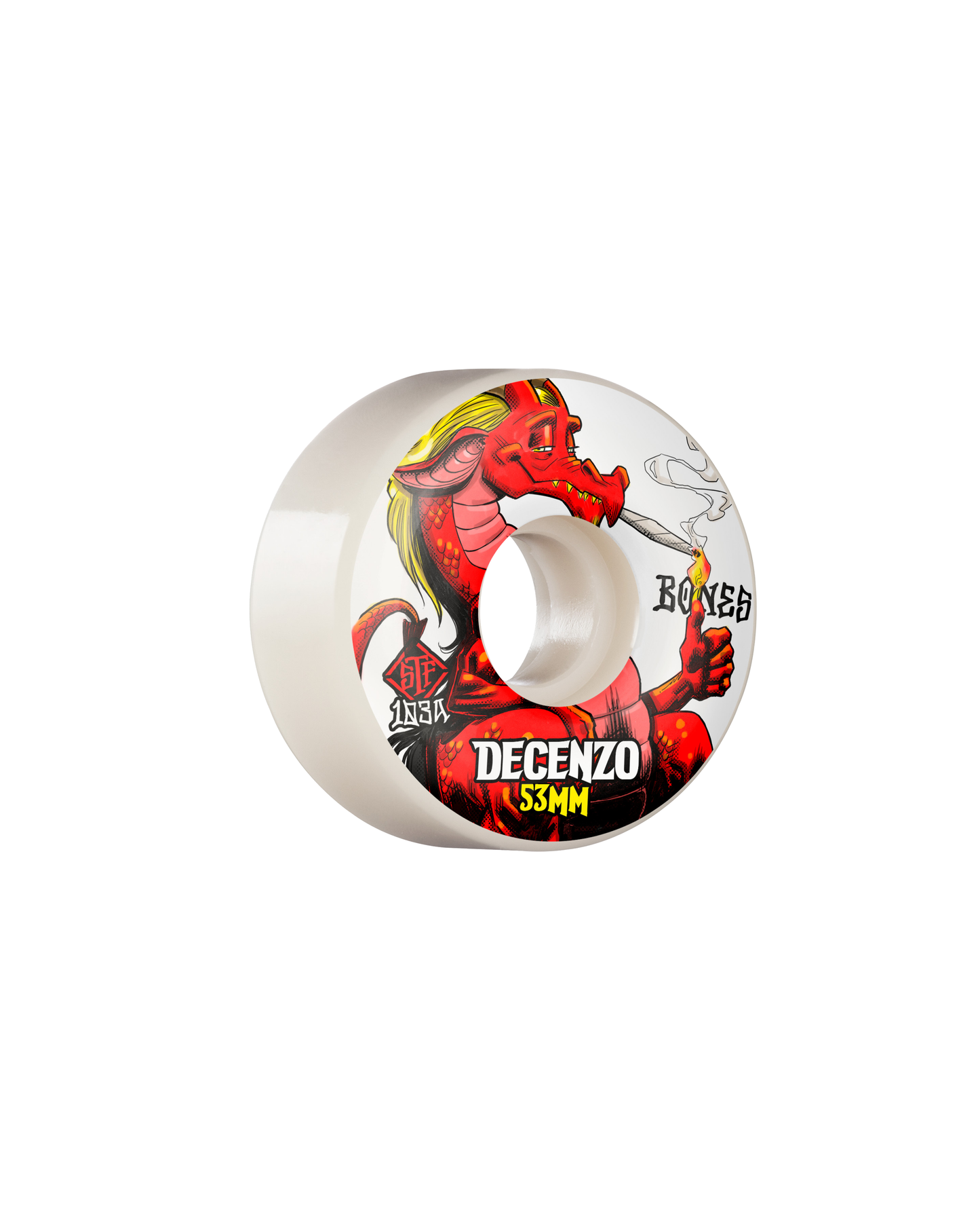 53MM BONES STF 103A DECENZO RED DRAGON V2 LOCKS WHEELS