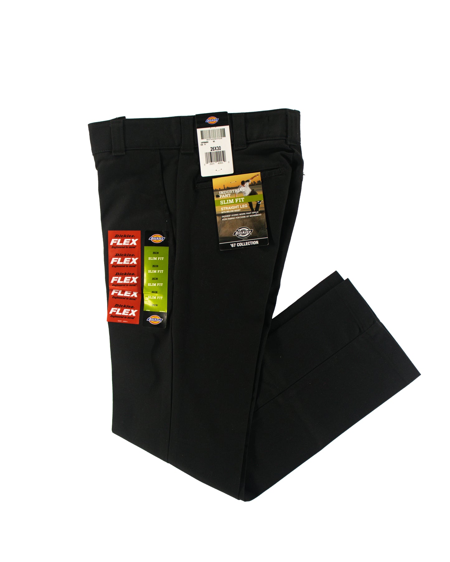 DICKIES INDUSTRIAL PANT SLIM FIT FLEX BLACK