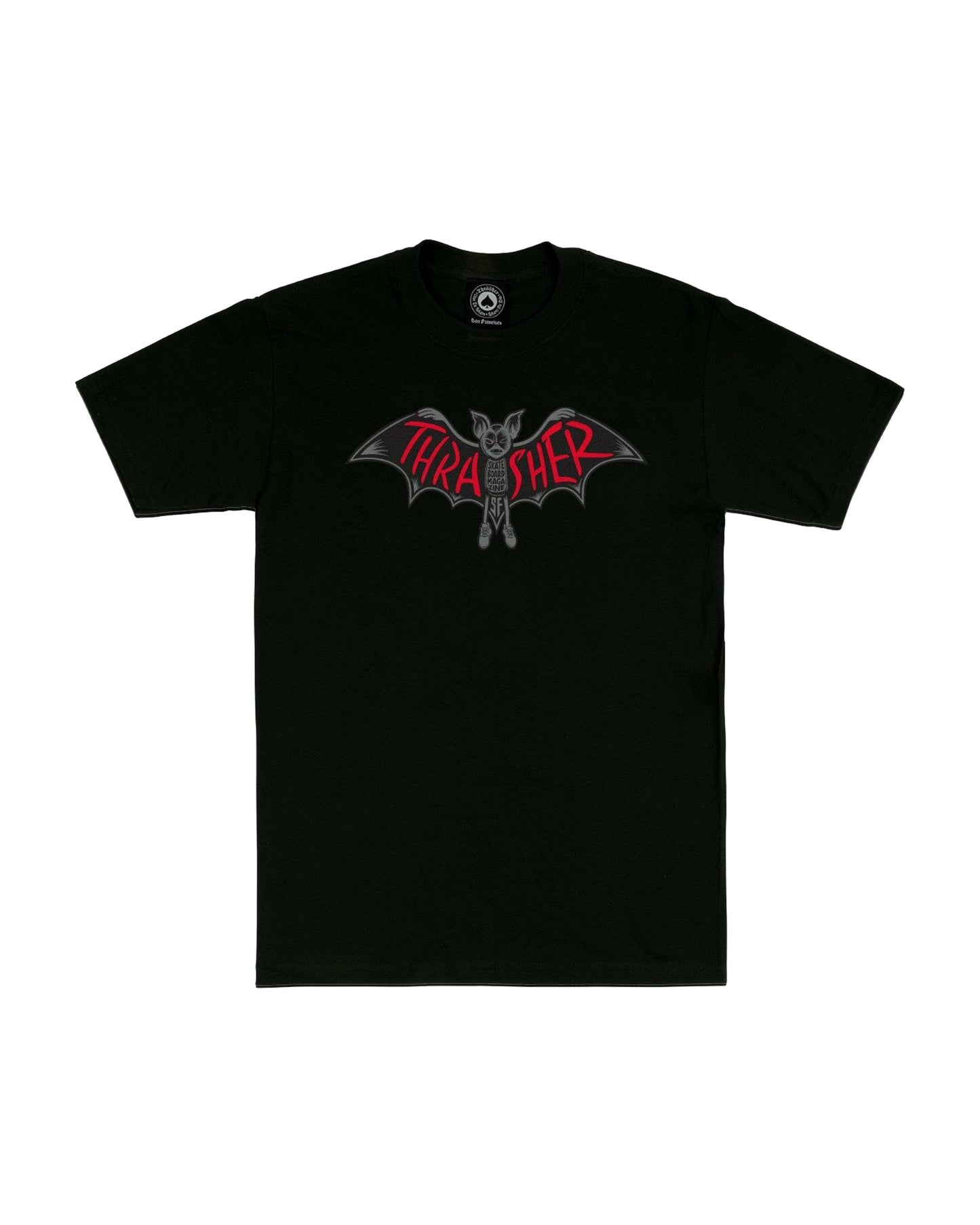 THRASHER BAT BLACK TEE