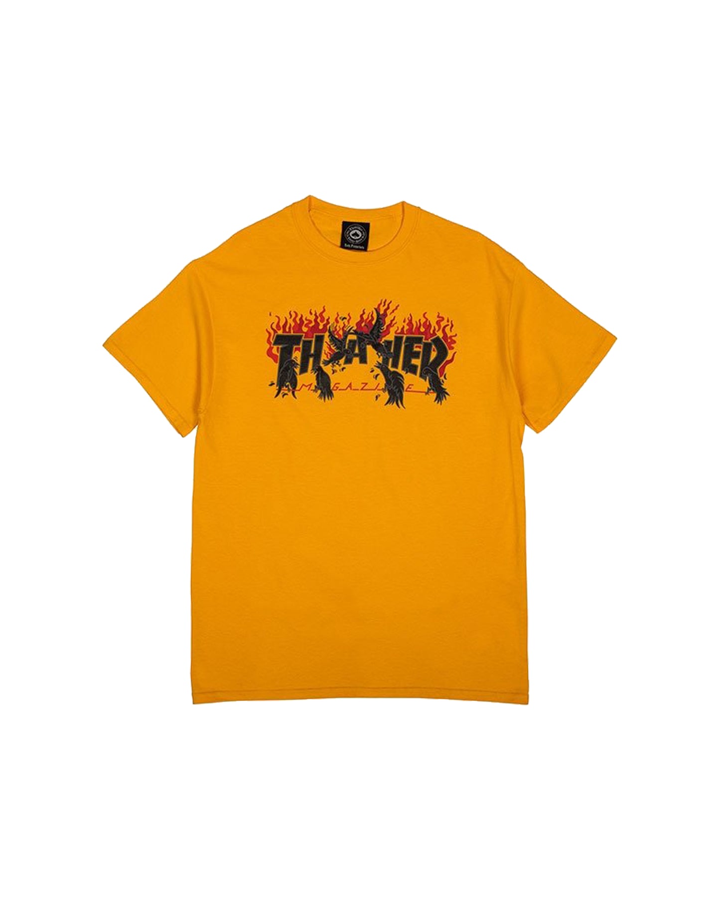 THRASHER CROWS GOLD T-SHIRT