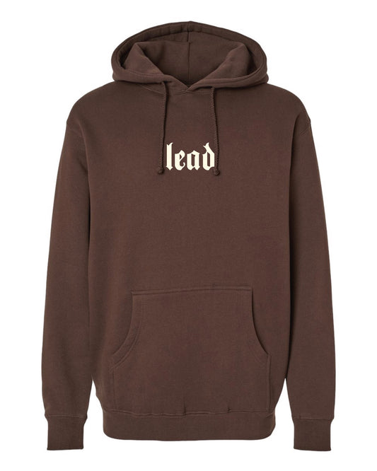 OG LEAD BROWN 3D PUFF OFF WHITE EMBROIDERED HOODIE