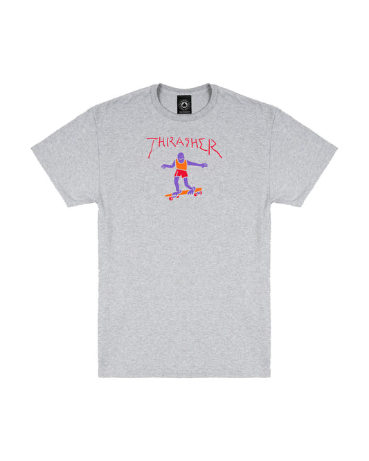 THRASHER GONZ FILL ASH GREY T-SHIRT