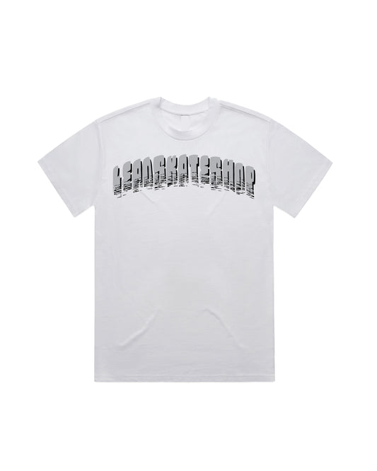 LEAD WHITE DISTORTED TEE
