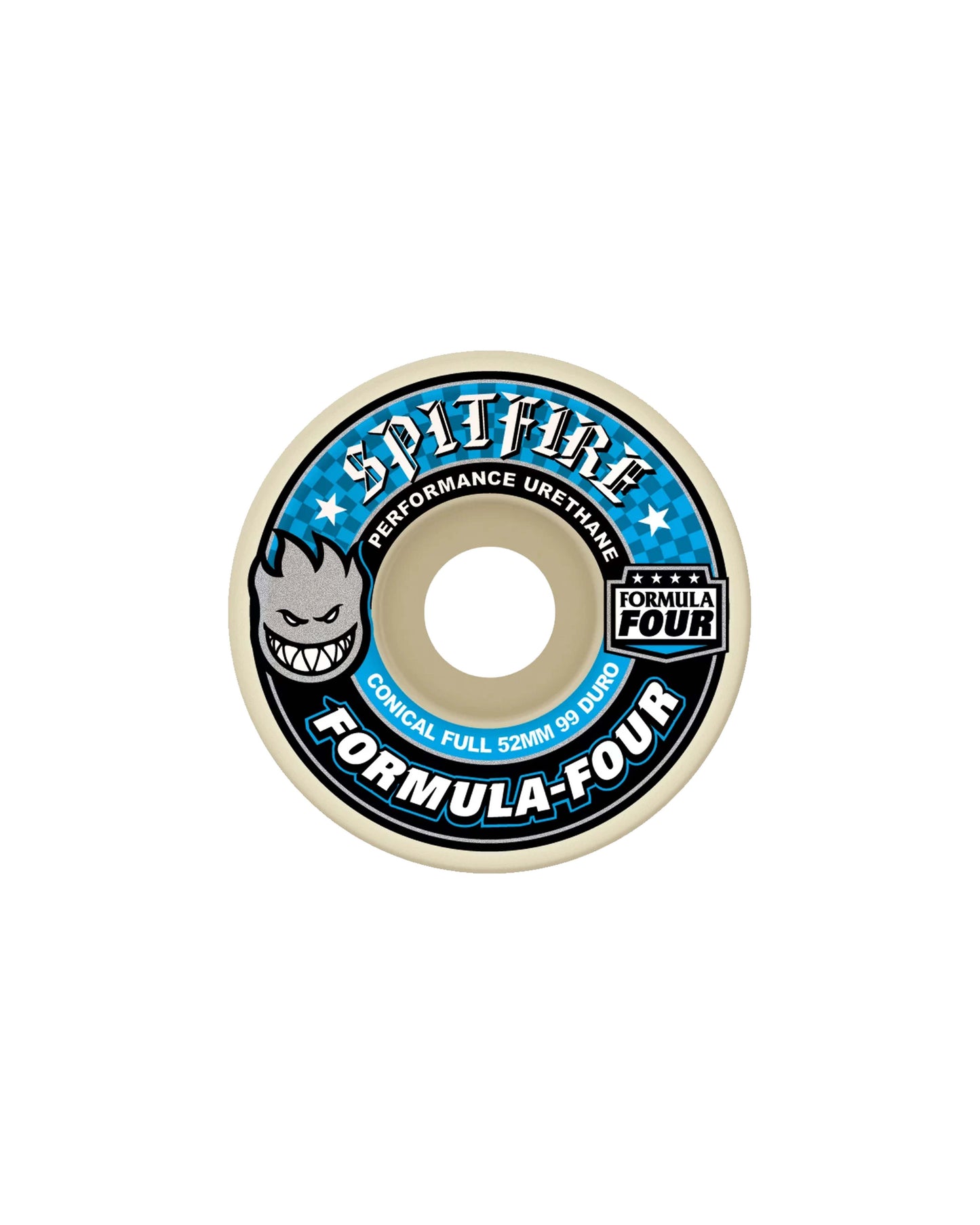 56MM SPITFIRE F4 99DURO CONICAL FULL BLUE WHEELS