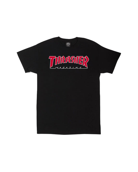 THRASHER OUTLINED BLACK T-SHIRT